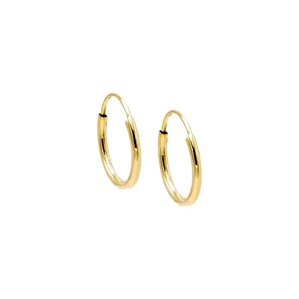 Solid Endless Hoop Earring 14K sold by Adina Eden's
