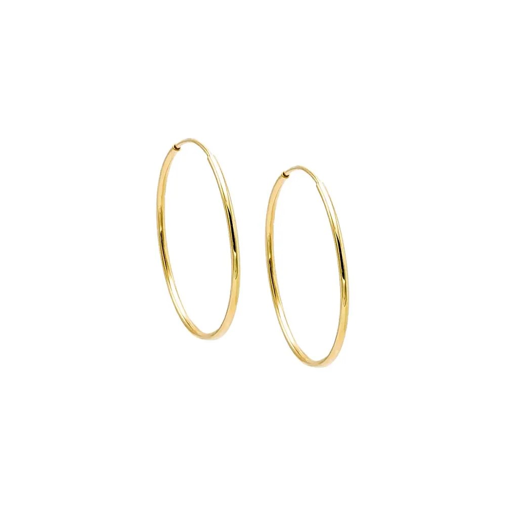 Solid Endless Hoop Earring 14K sold by Adina Eden's product image thumbnail 3