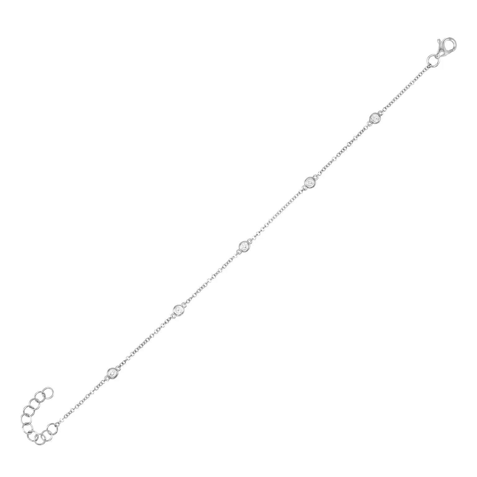 Diamond Multi Bezel Bracelet 14K sold by Adina Eden's product image thumbnail 3