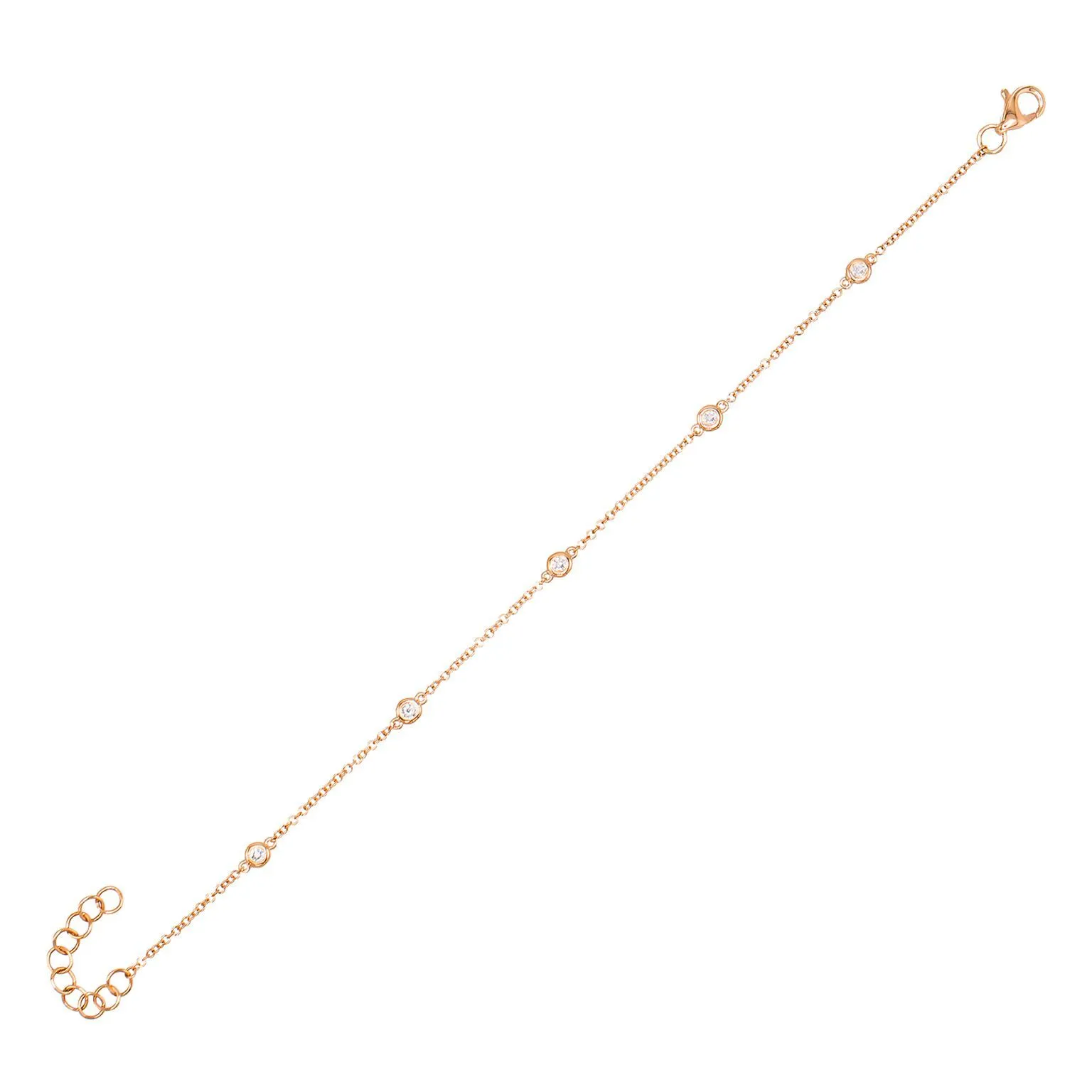 Diamond Multi Bezel Bracelet 14K sold by Adina Eden's product image thumbnail 4