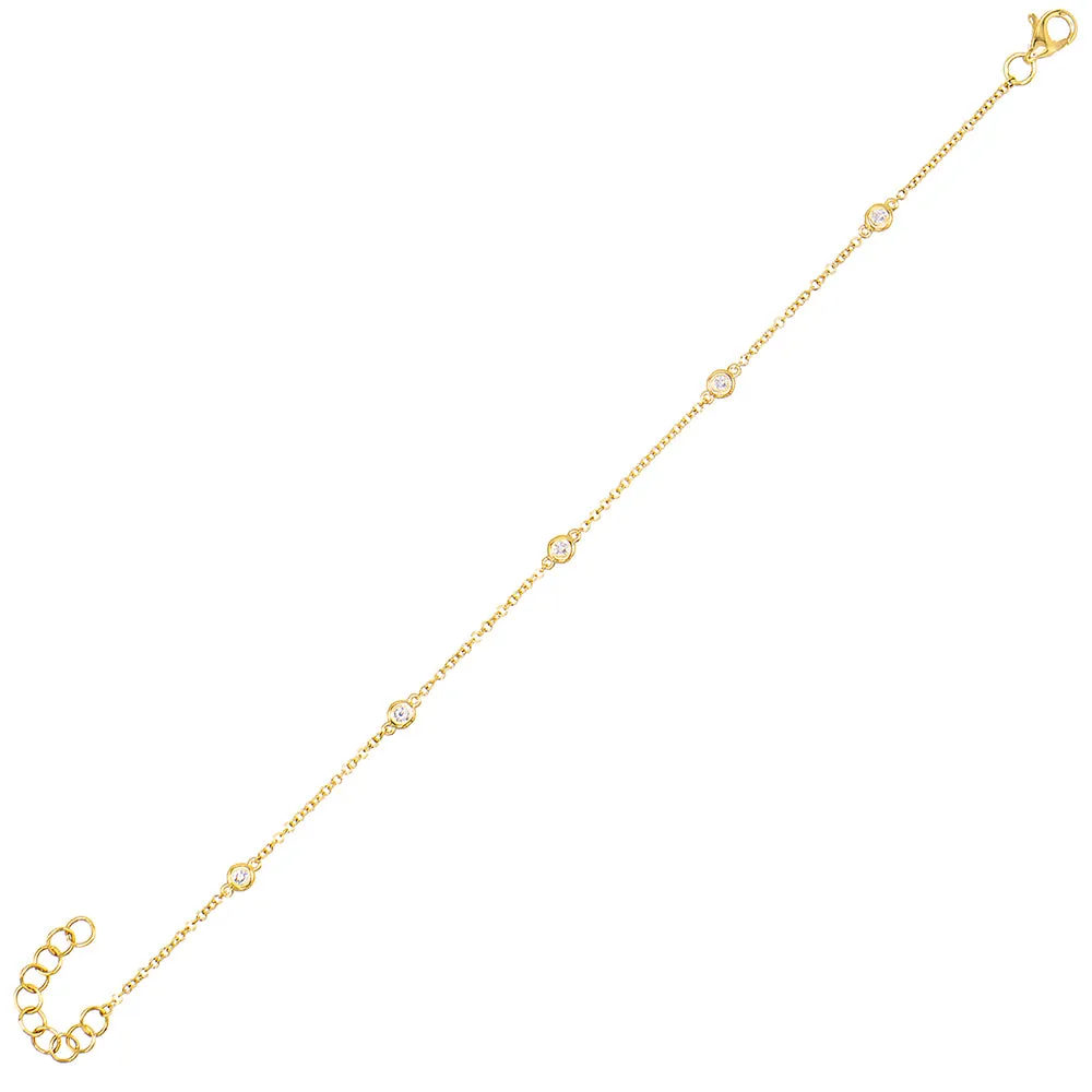 Diamond Multi Bezel Bracelet 14K sold by Adina Eden's