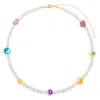 Multi Charm Pearl Necklace sold by Adina Eden's