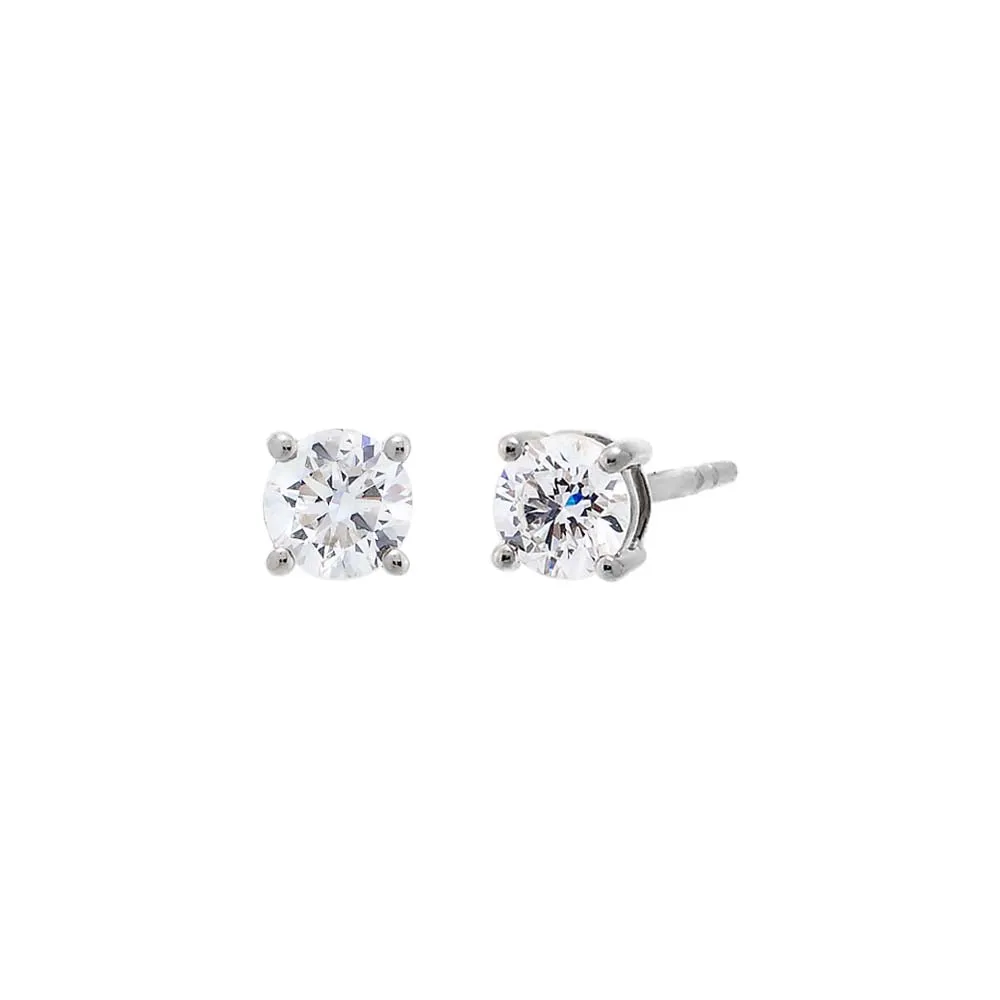 Lab Grown Diamond Solitaire Four Prong Stud Earring 14K sold by Adina Eden's product image thumbnail 5