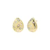Colored Scattered Multi Shape Teardrop Stud Earring sold by Adina Eden's