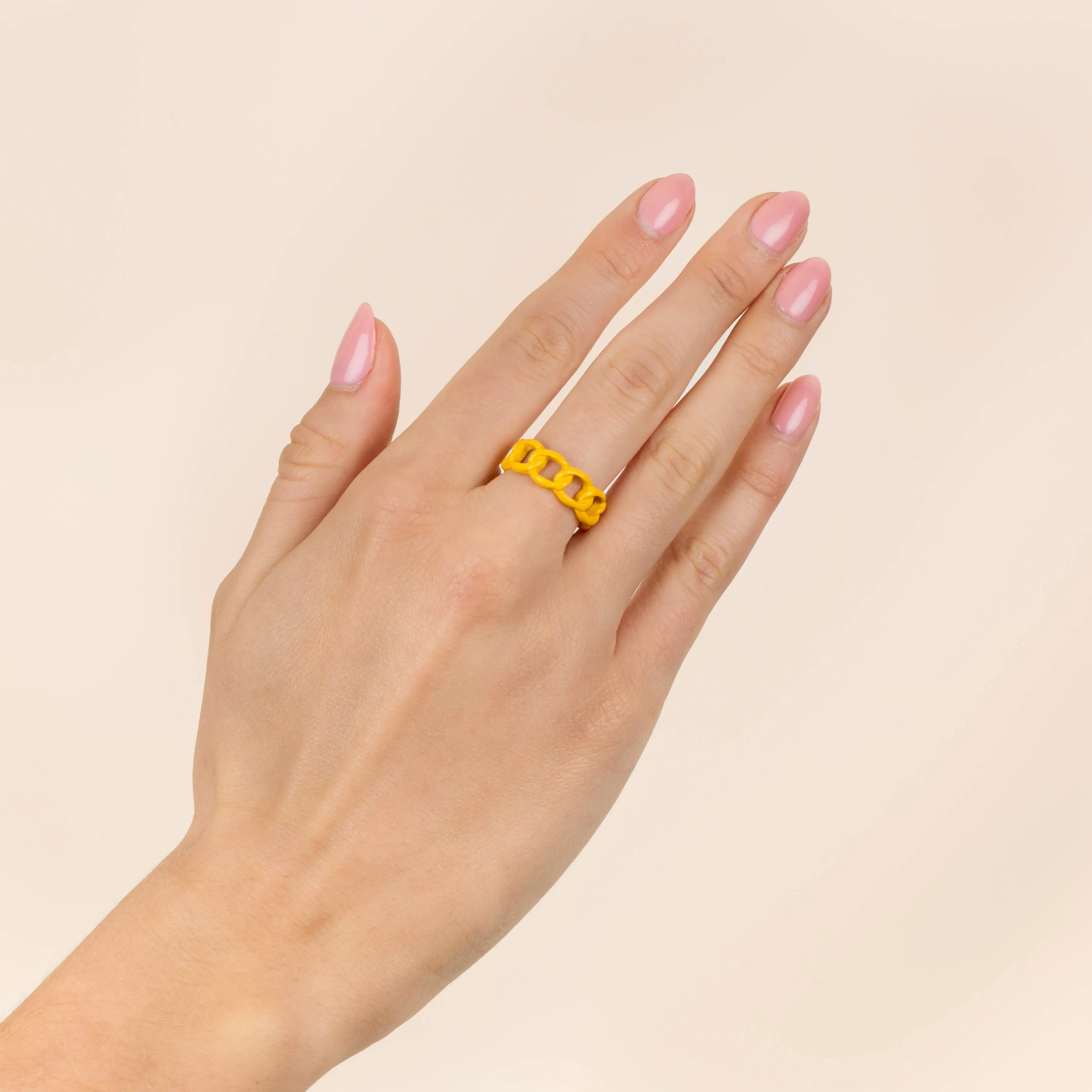 Enamel Colored Chain Link Ring sold by Adina Eden's product image thumbnail 2