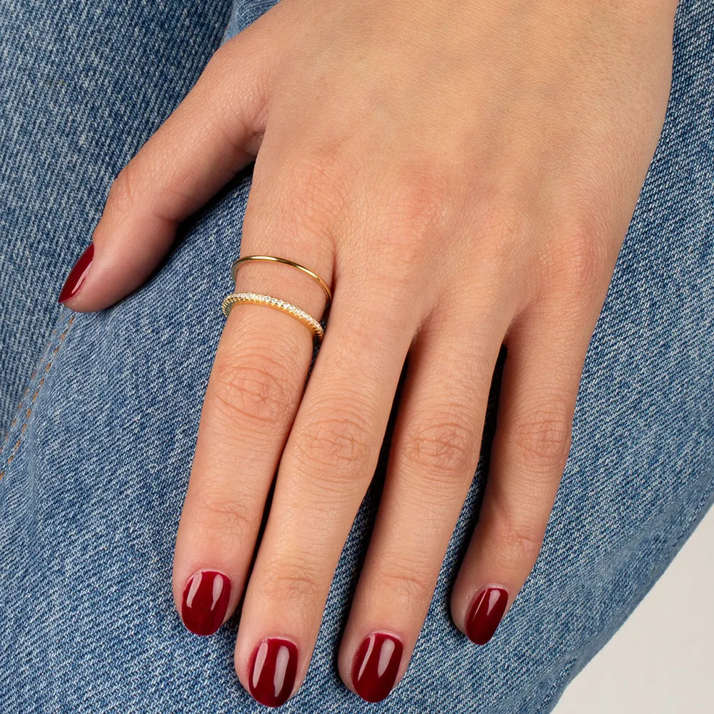 Solid/Pave Ring Combo Set sold by Adina Eden's product image thumbnail 2