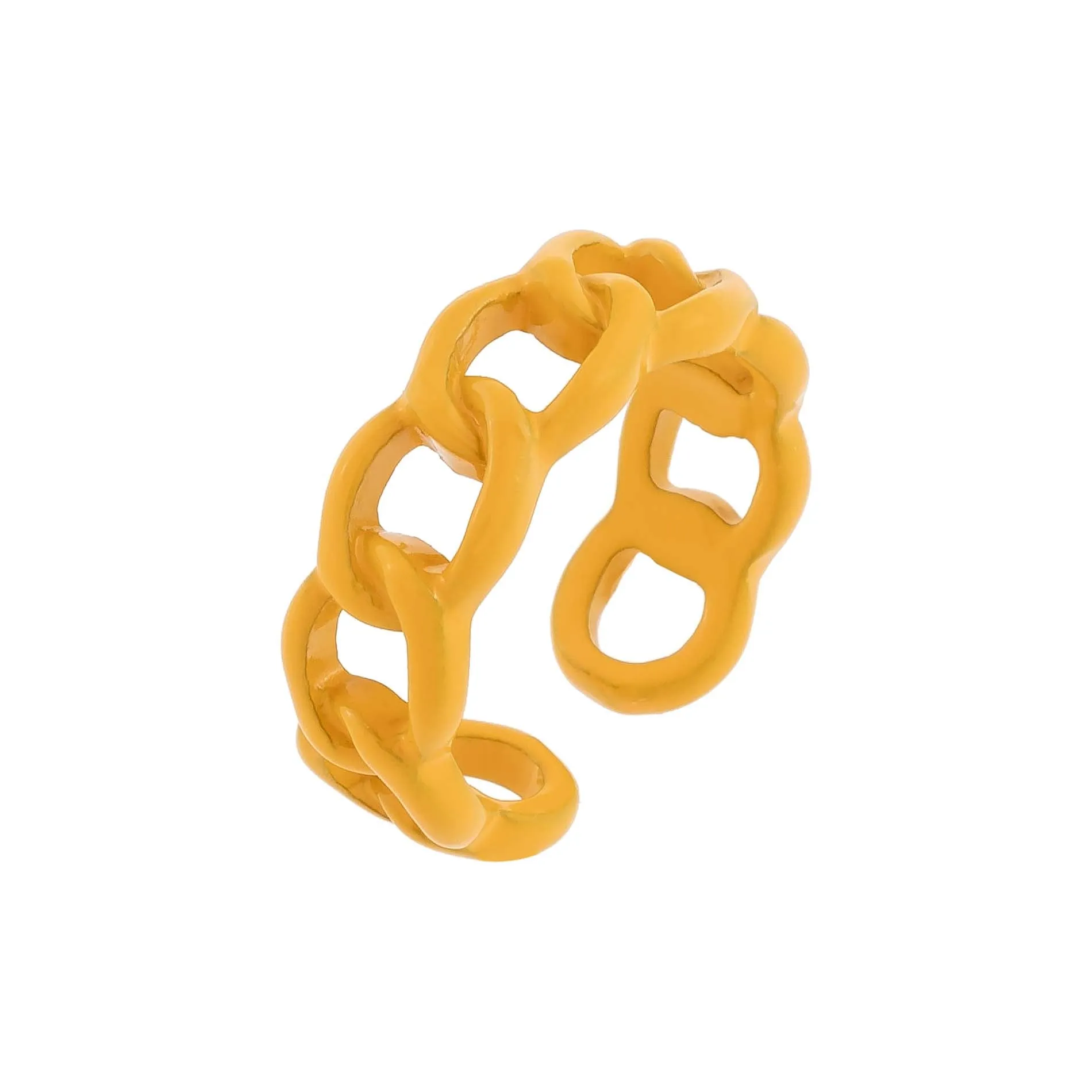 Enamel Colored Chain Link Ring sold by Adina Eden's