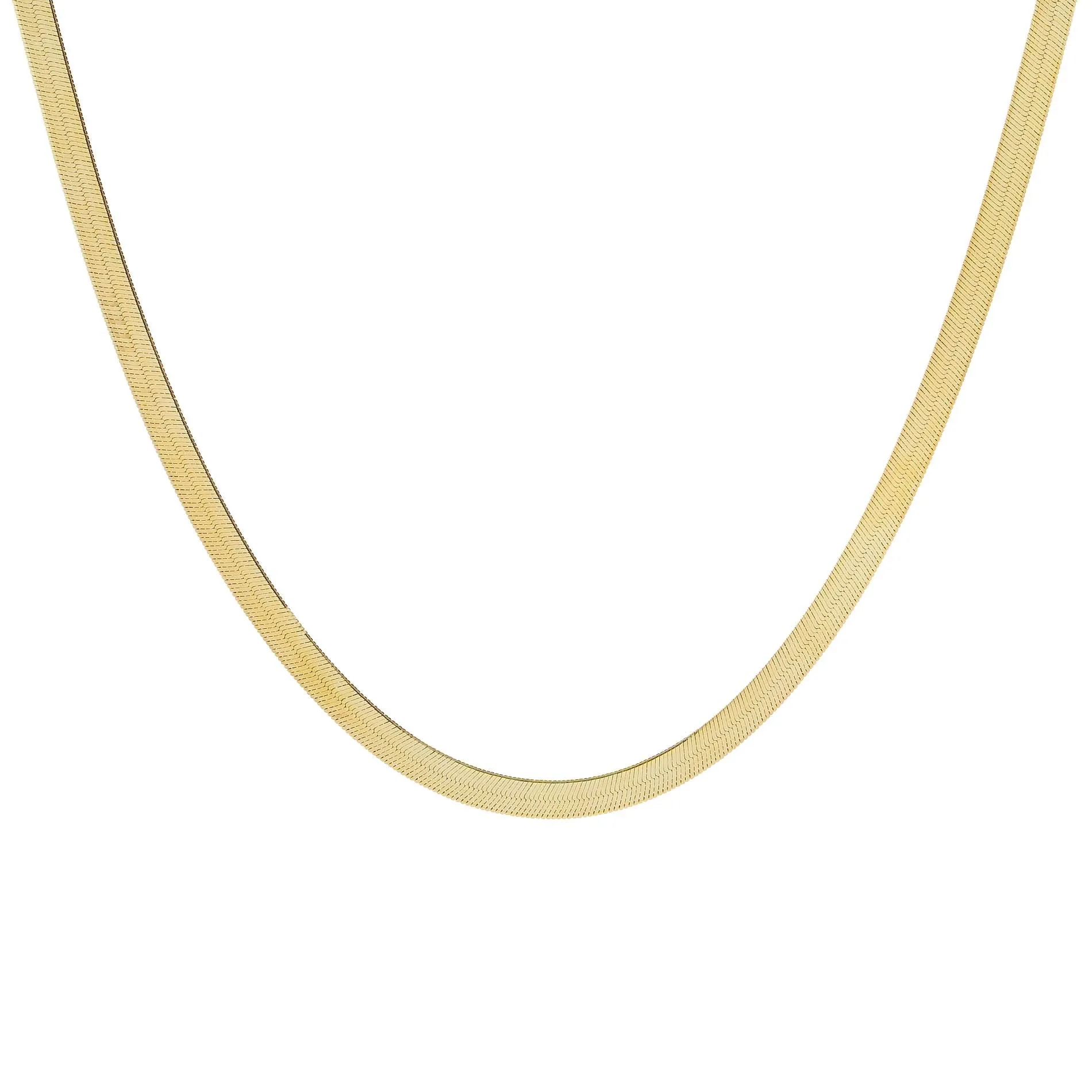 Liquid Herringbone Necklace 14K sold by Adina Eden's