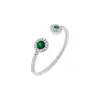 Diamond X Colored Gemstone Double Stone Ring 14K sold by Adina Eden's