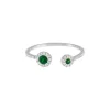 Diamond X Colored Gemstone Double Stone Ring 14K sold by Adina Eden's