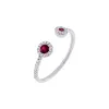 Diamond X Colored Gemstone Double Stone Ring 14K sold by Adina Eden's