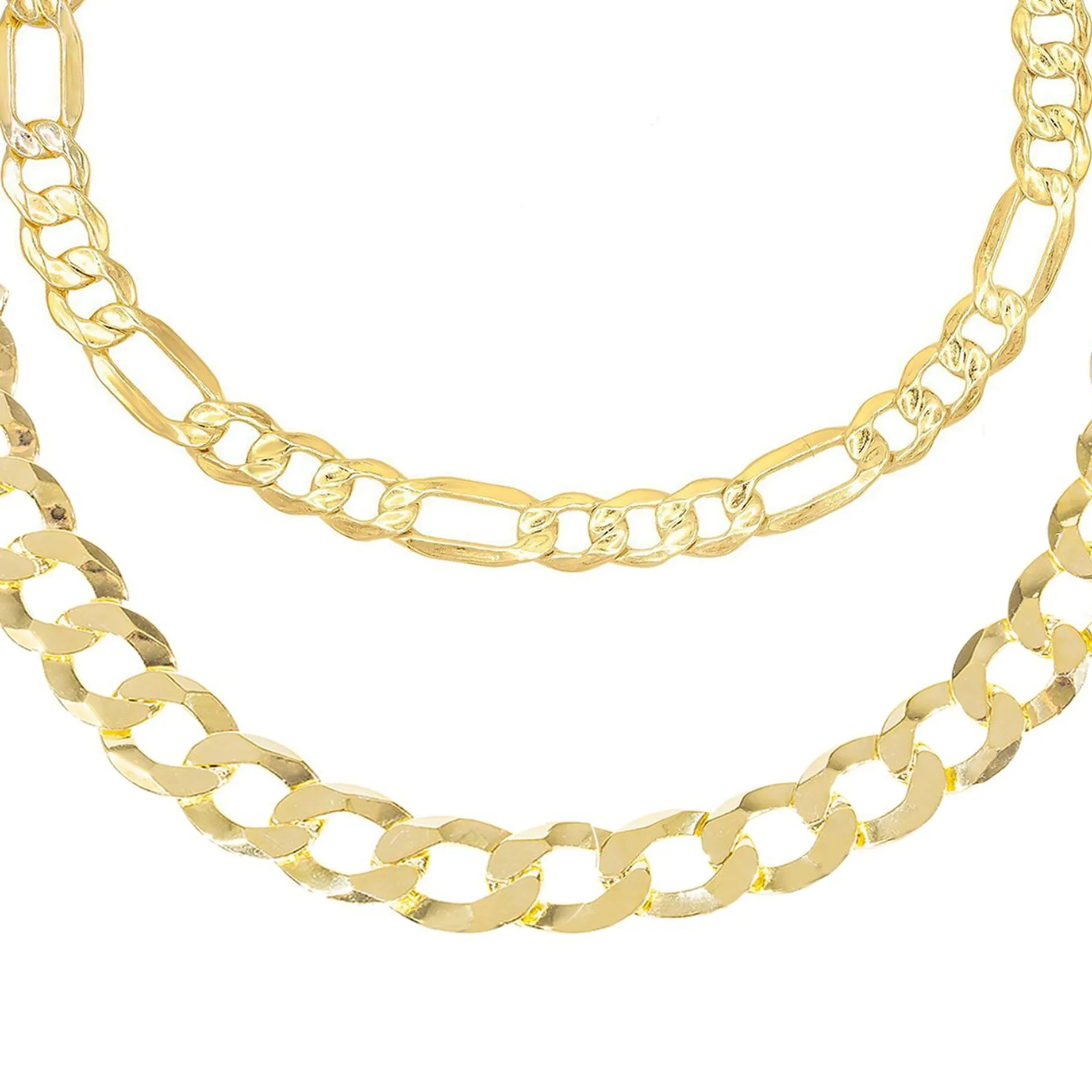 XL Cuban X Figaro Anklet Combo Set sold by Adina Eden's