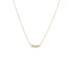 CZ Triple Bezel Pendant Necklace 14K sold by Adina Eden's