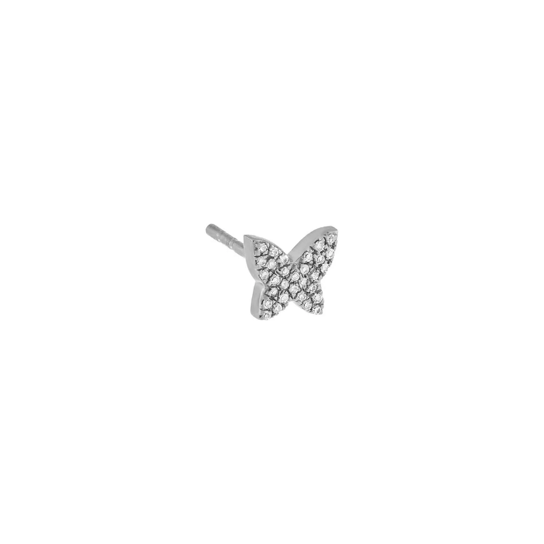 Mini Diamond Butterfly Stud Earring 14K sold by Adina Eden's product image thumbnail 3