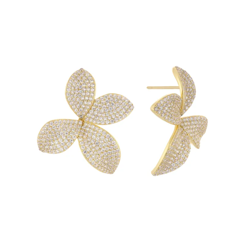 Pavé Fancy On The Ear Stud Earring sold by Adina Eden's
