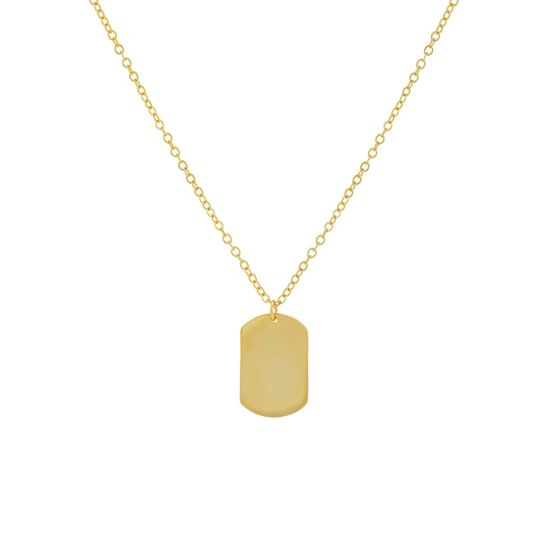 Engravable Solid Dog Tag Necklace sold by Adina Eden's