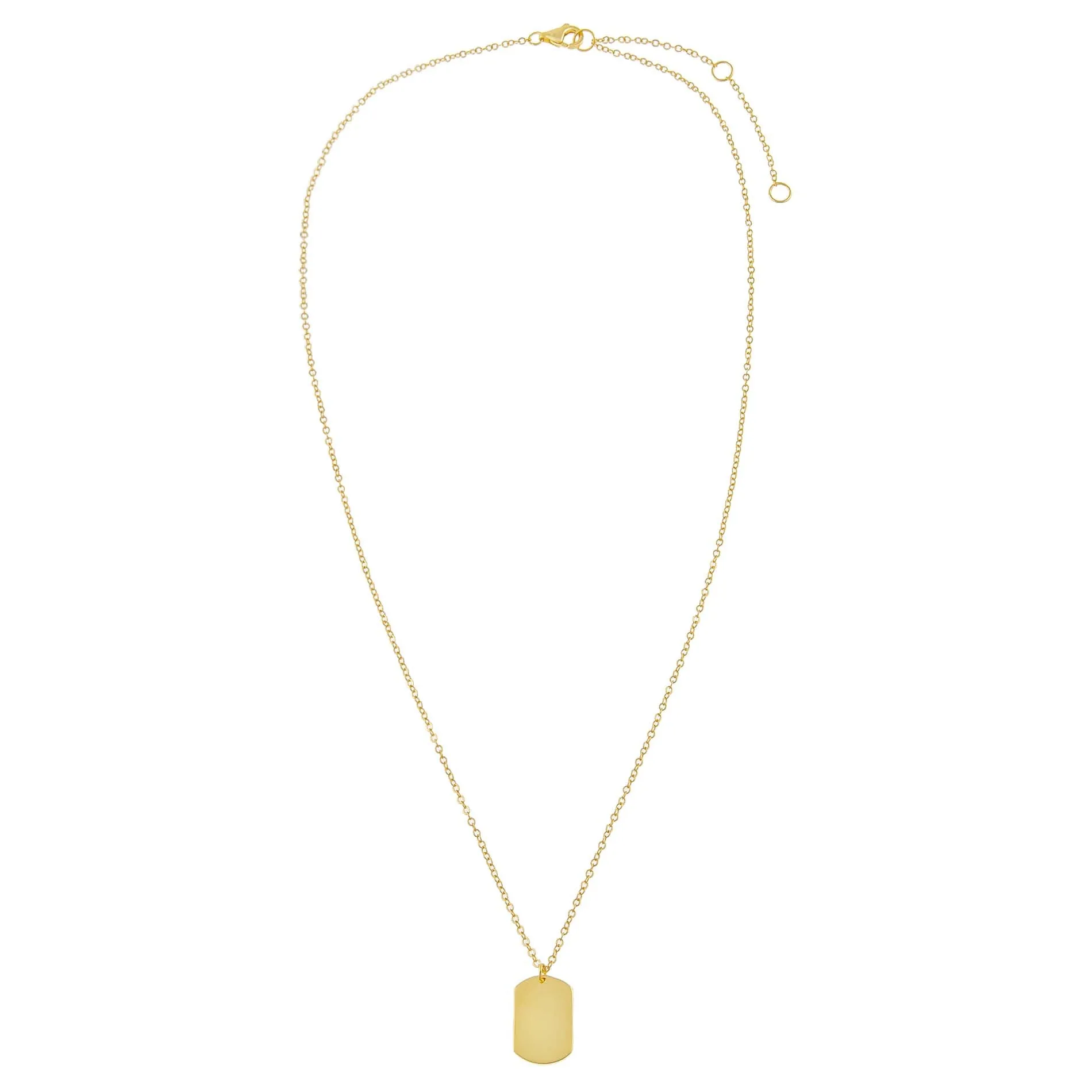 Engravable Solid Dog Tag Necklace sold by Adina Eden's product image thumbnail 2