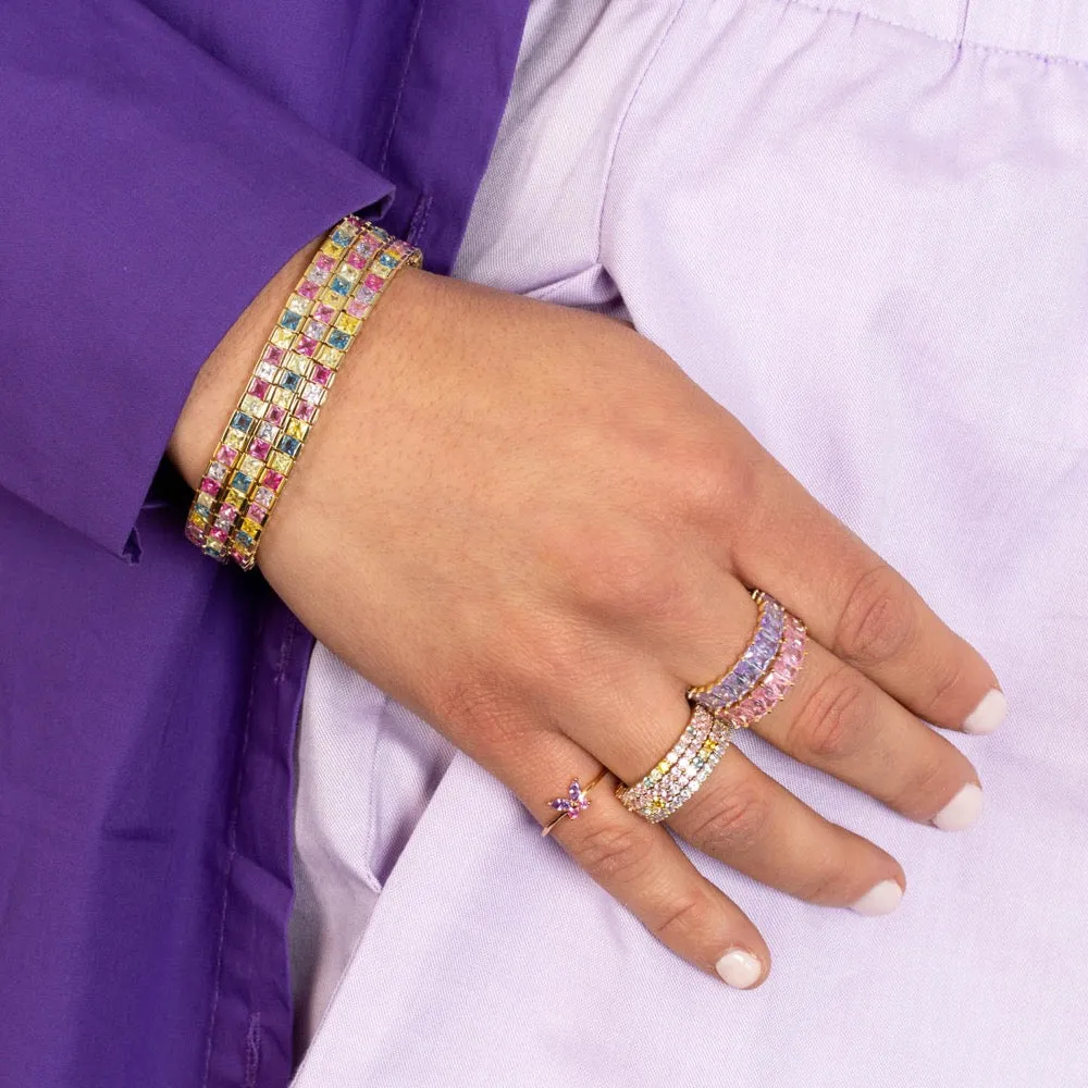 Pastel Crystal Butterfly Ring sold by Adina Eden's product image thumbnail 3