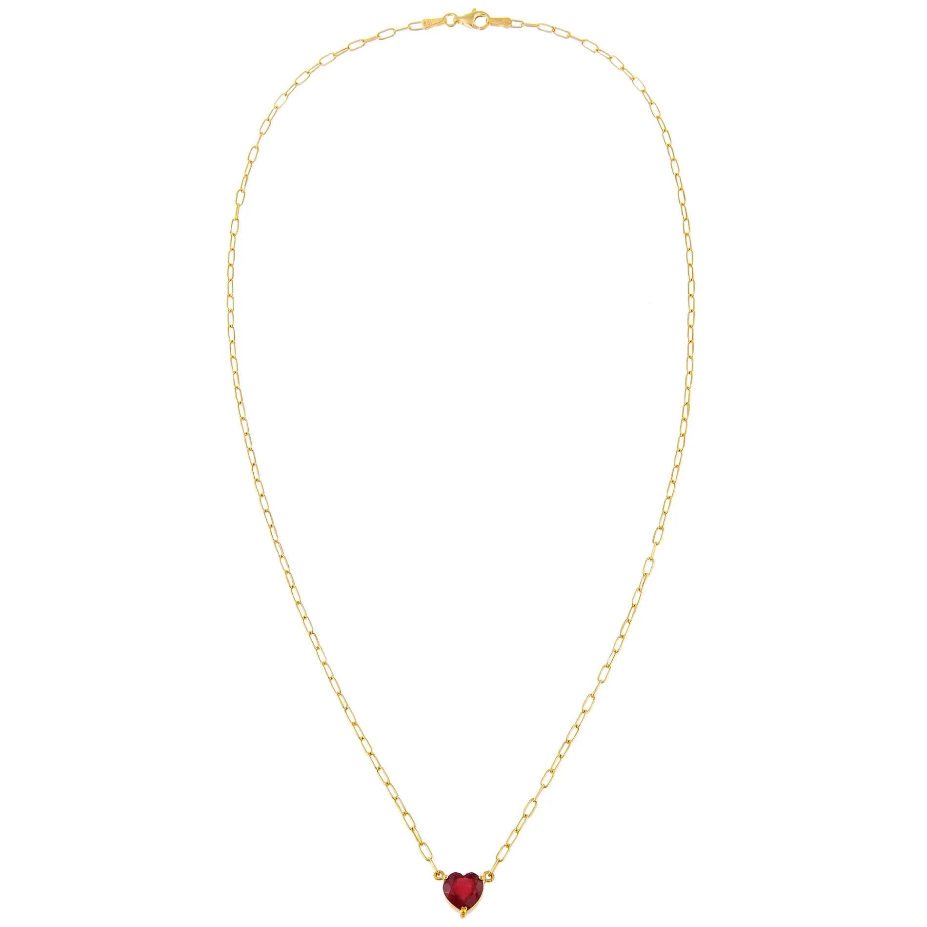 Ruby Heart Necklace 14K sold by Adina Eden's product image thumbnail 3
