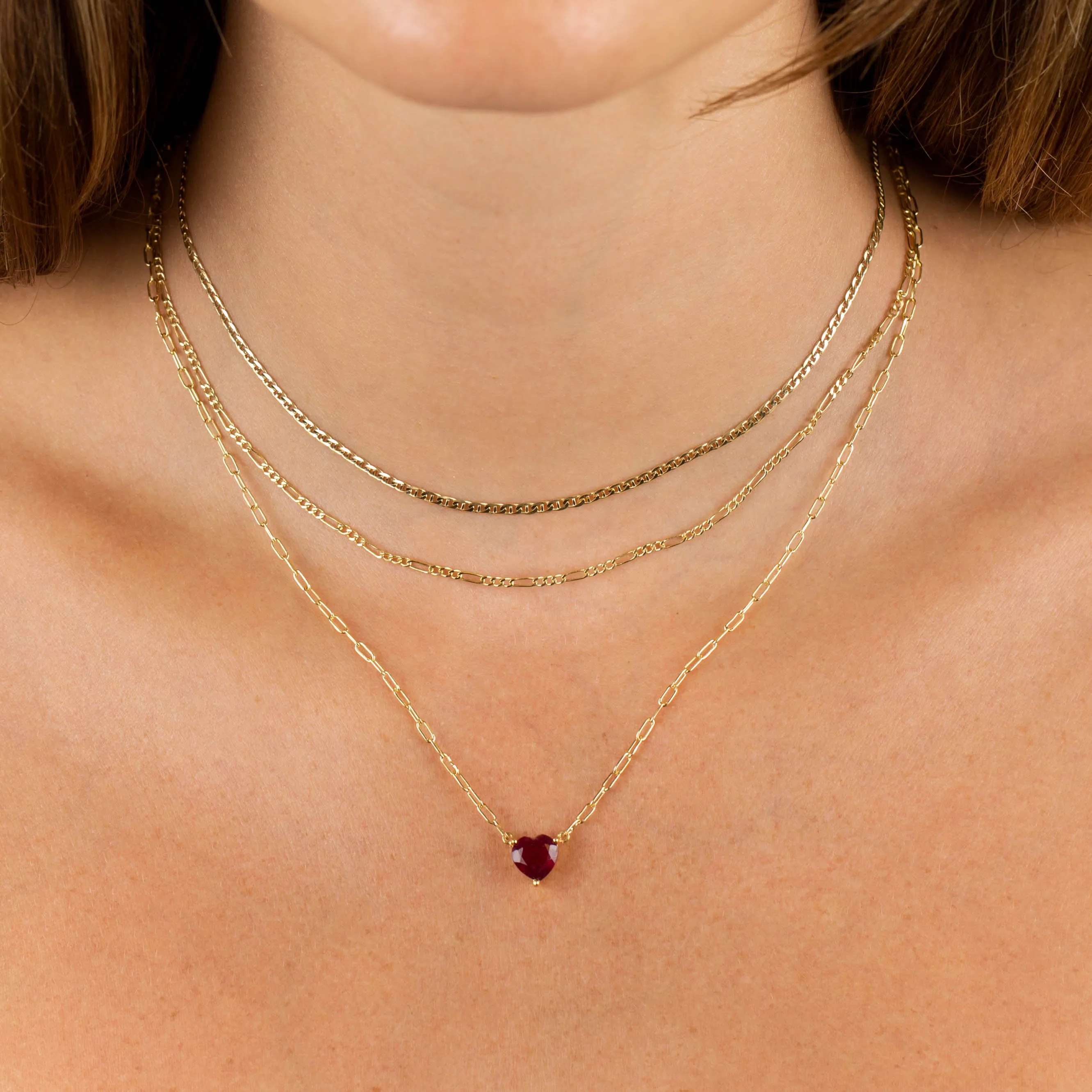 Ruby Heart Necklace 14K sold by Adina Eden's product image thumbnail 2