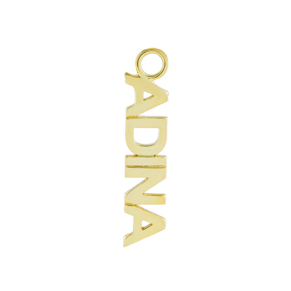 Mini Nameplate Charm sold by Adina Eden's