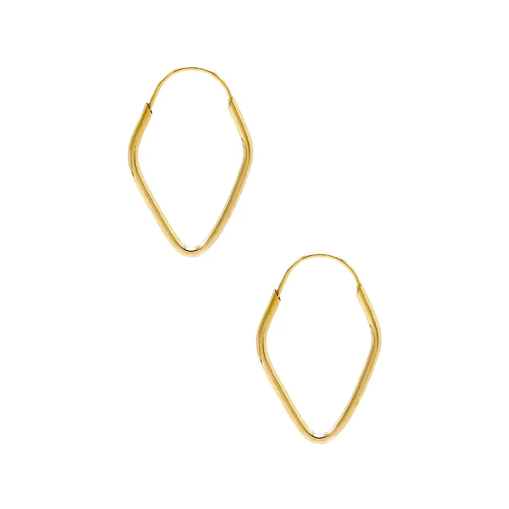 Solid Endless Diamond Shape Hoop Earring 14K sold by Adina Eden's product image thumbnail 3