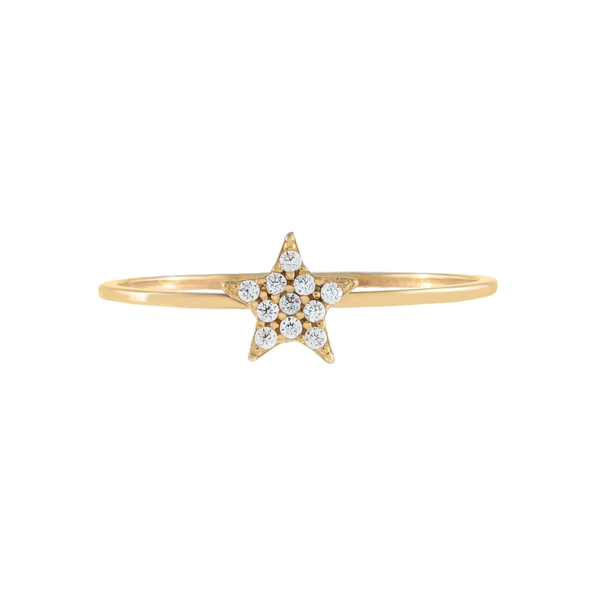 Pavé Star Ring 14K sold by Adina Eden's product image thumbnail 3