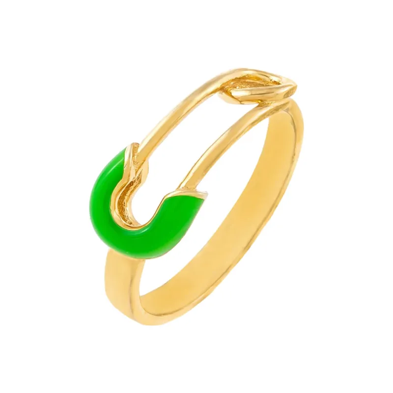 Enamel Safety Pin Ring sold by Adina Eden's