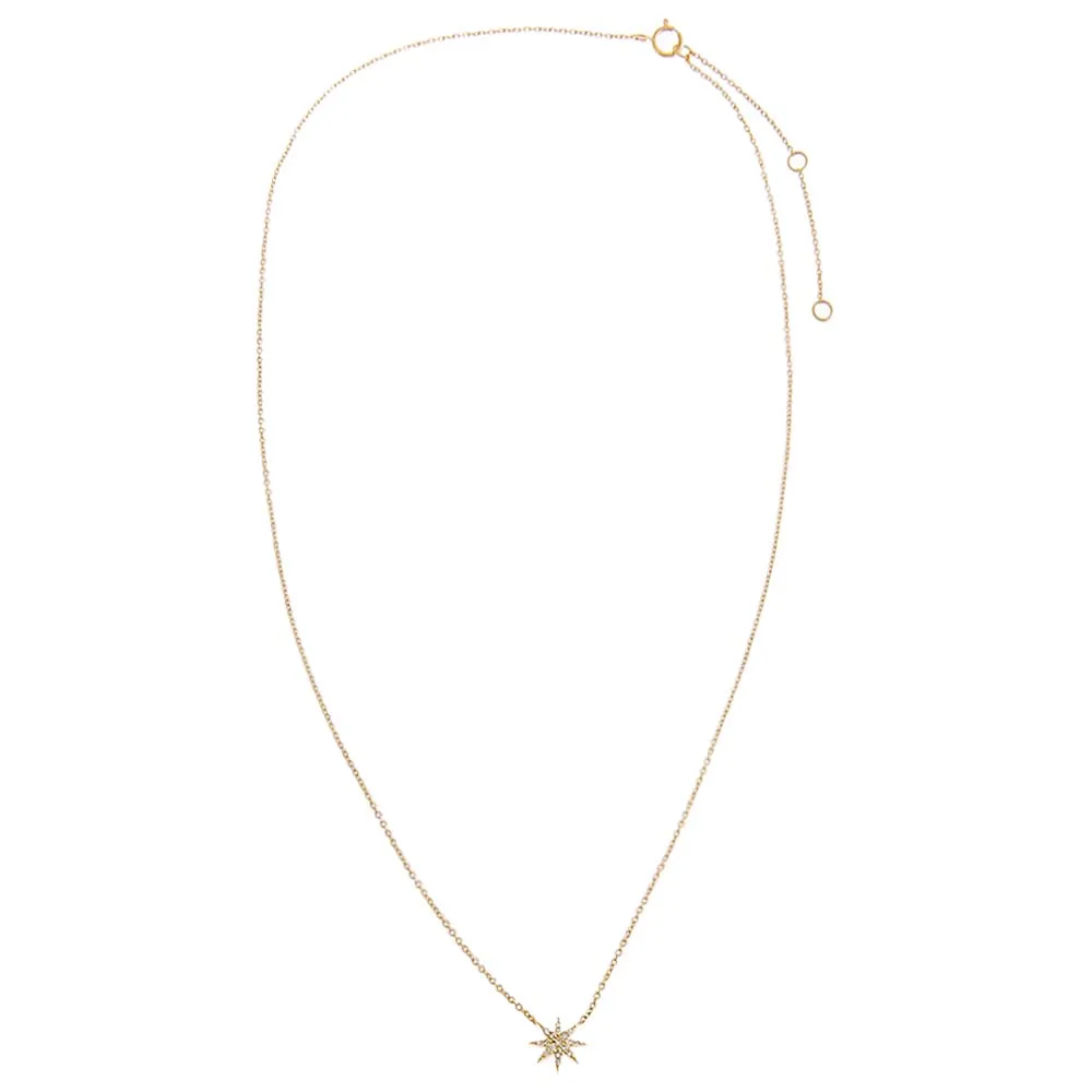 Diamond Pave Starburst Necklace 14K sold by Adina Eden's product image thumbnail 3