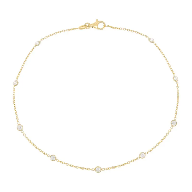 Diamond By The Yard Anklet sold by Adina Eden's