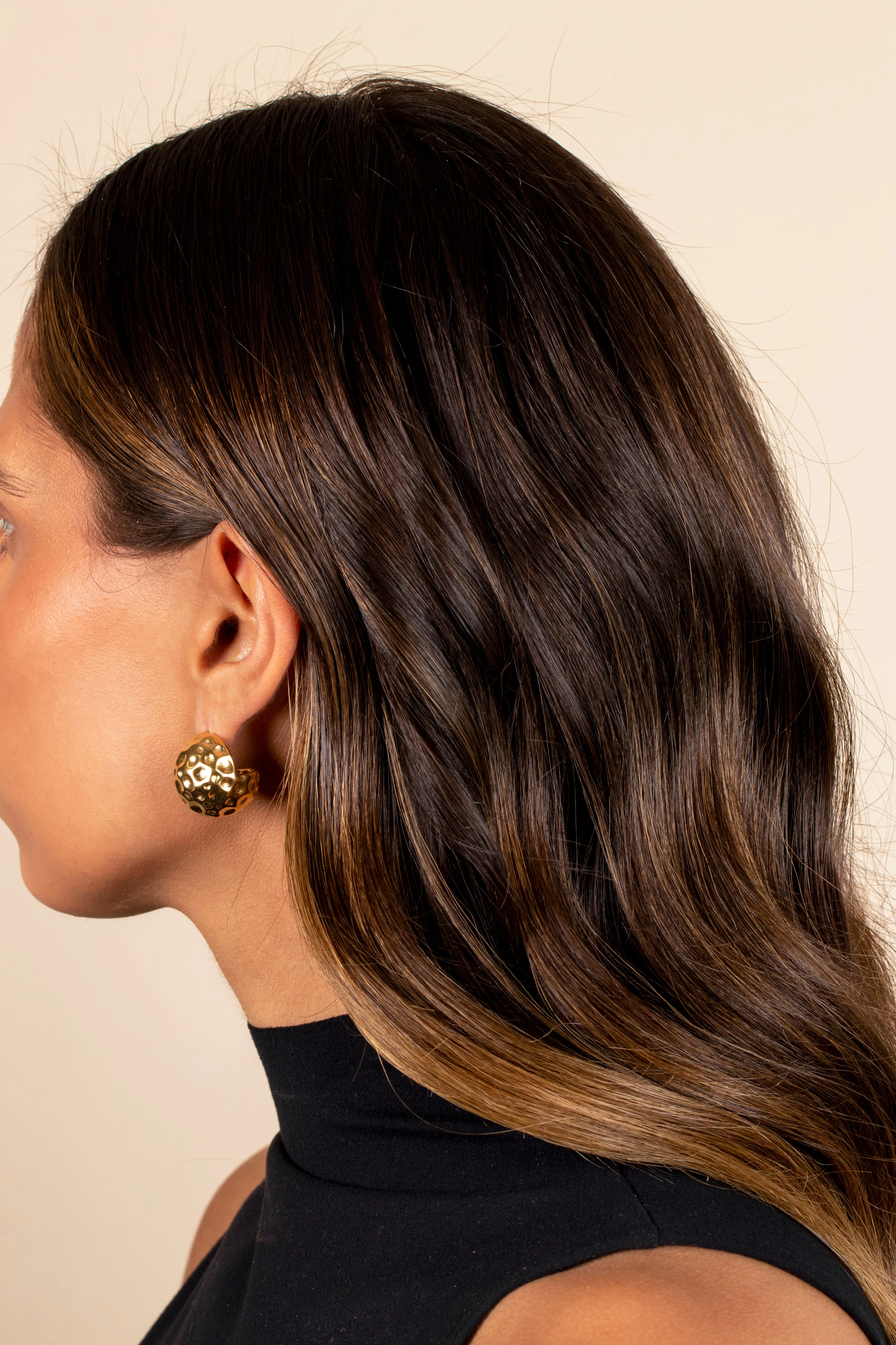 Indented Puffy Button Stud Earring sold by Adina Eden's product image thumbnail 4