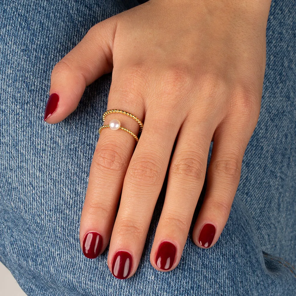 Beaded Pearl Ring Combo Set sold by Adina Eden's product image thumbnail 2