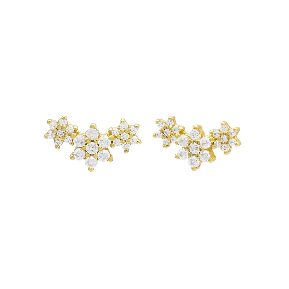 Triple Flower Stud Earring sold by Adina Eden's
