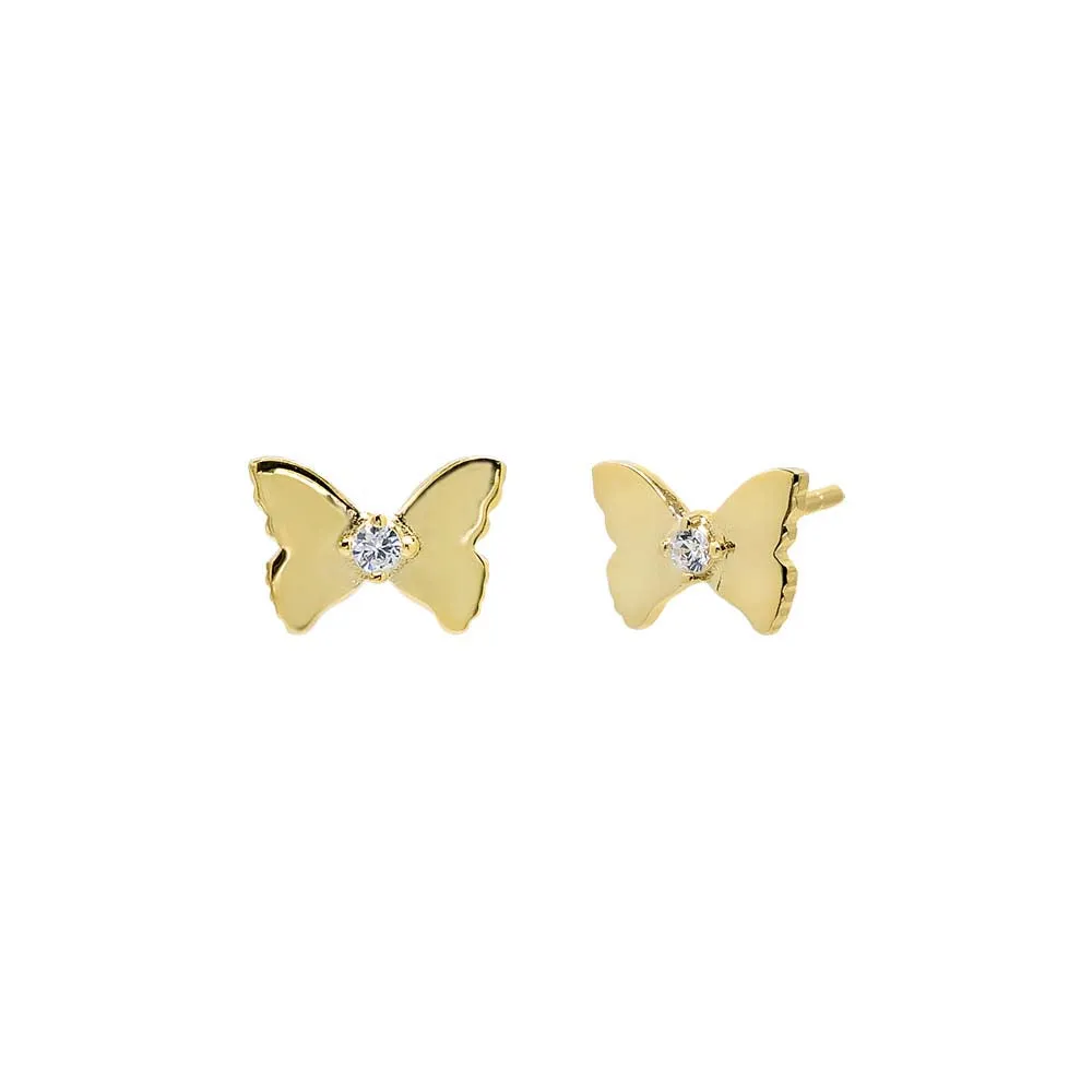 CZ Butterfly Stud Earring sold by Adina Eden's