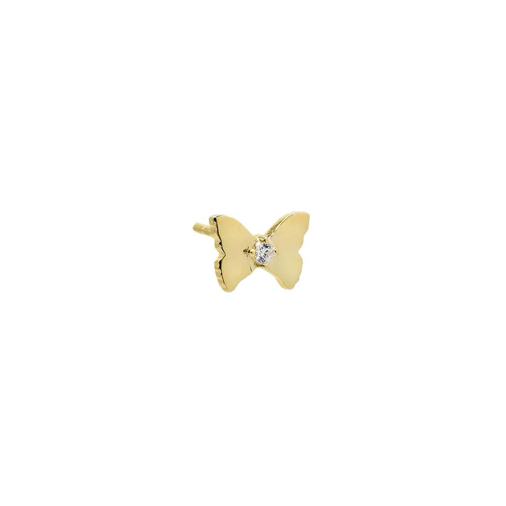 CZ Butterfly Stud Earring sold by Adina Eden's product image thumbnail 2