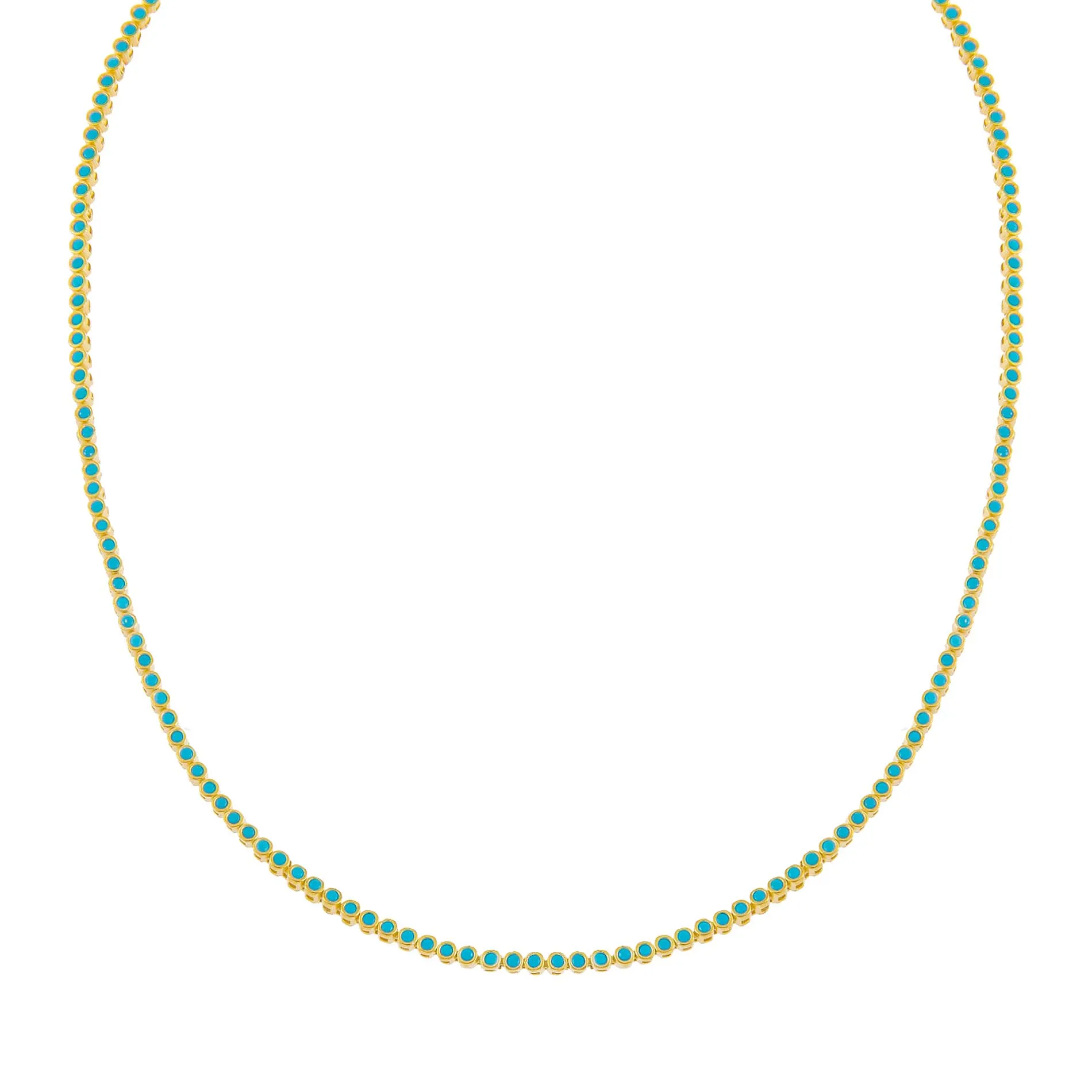 CZ Bezel Necklace sold by Adina Eden's product image thumbnail 5