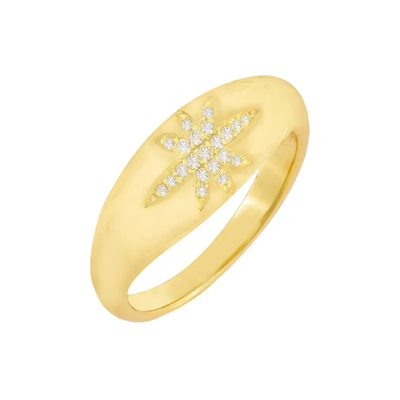 CZ Starburst Dome Ring sold by Adina Eden's