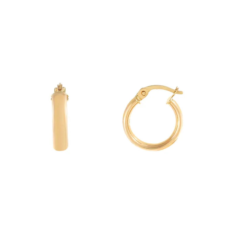 Wide Hollow Hoop Earring 14K sold by Adina Eden's