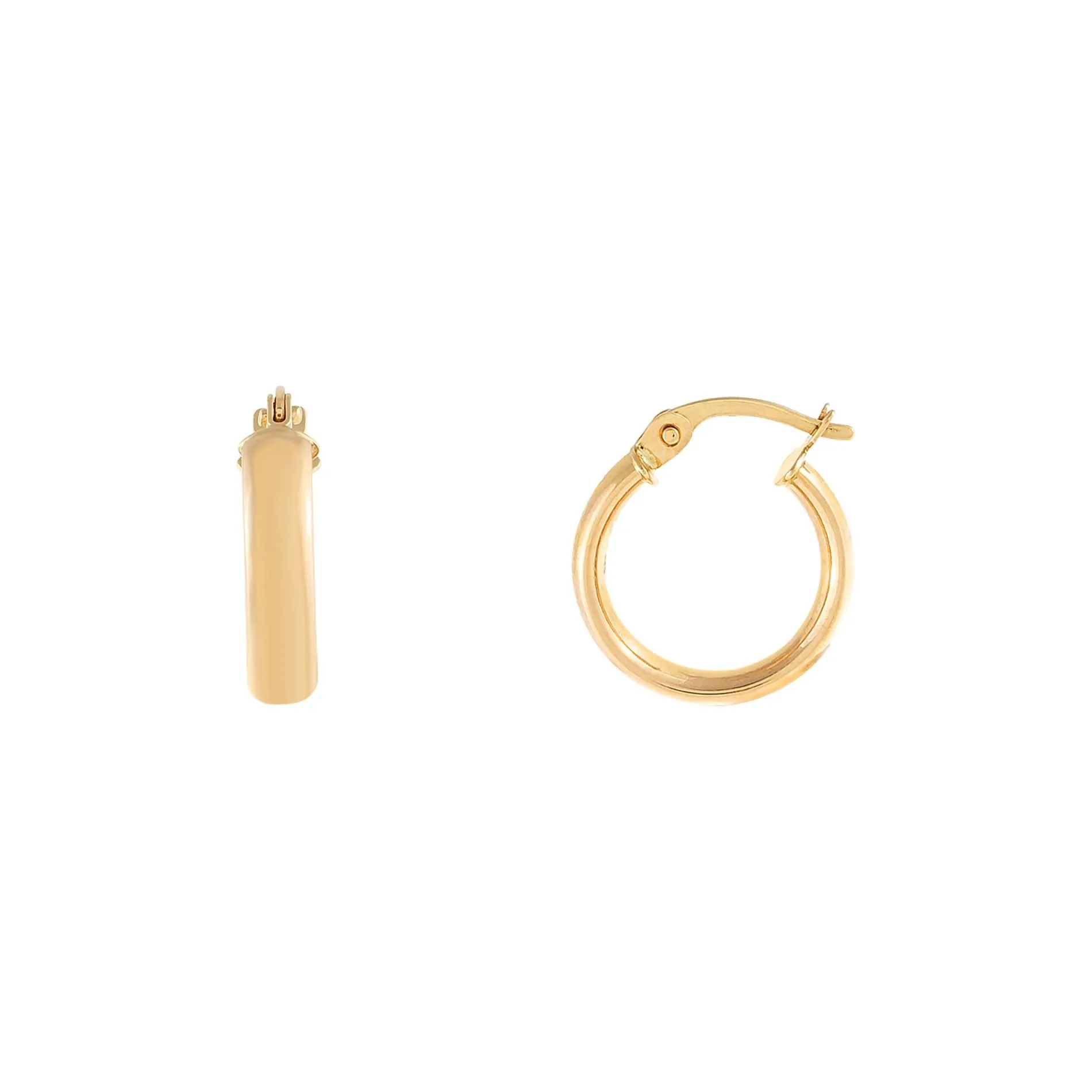 Wide Hollow Hoop Earring 14K sold by Adina Eden's