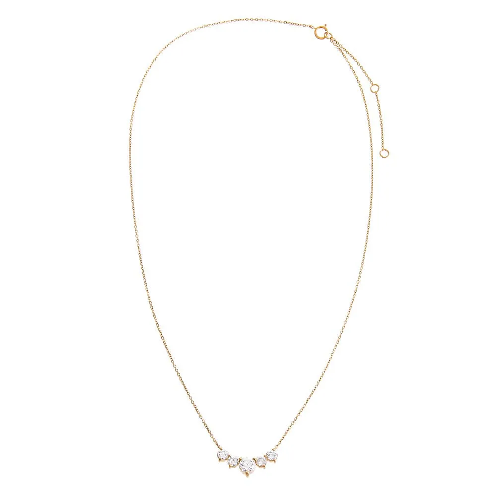 Lab Grown Diamond Small Curved Bar Necklace 14K sold by Adina Eden's product image thumbnail 3