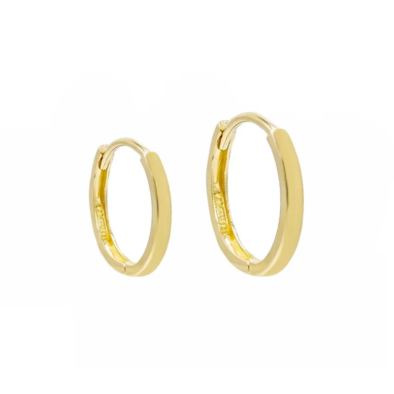 Solid Huggie Earring Combo Set 14K sold by Adina Eden's