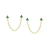 Double Trio Cluster Chain Stud Earring sold by Adina Eden's
