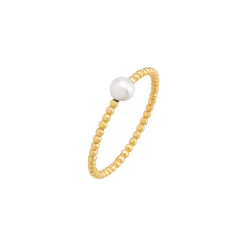 Colored X Pearl Beaded Ring sold by Adina Eden's