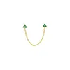 Double Trio Cluster Chain Stud Earring sold by Adina Eden's