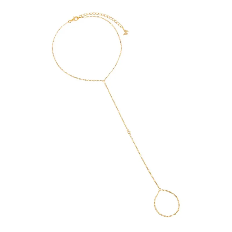 Single Bezel Foot Chain sold by Adina Eden's