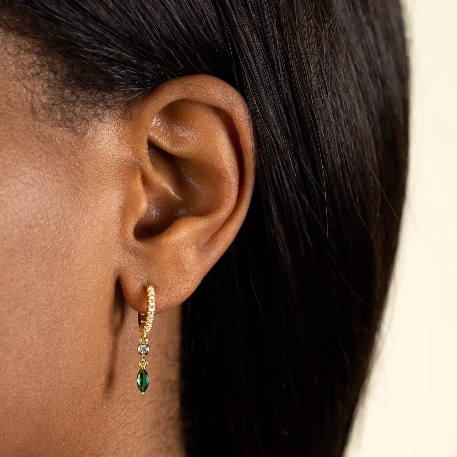 Pavé Marquise Huggie Earring sold by Adina Eden's product image thumbnail 2