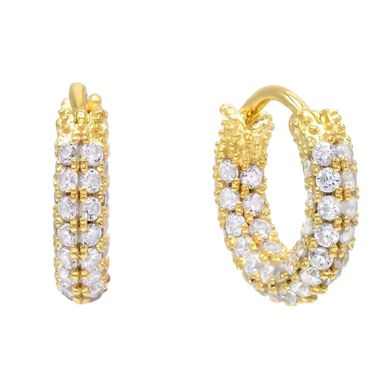 Mini Pavé Hoop Earring sold by Adina Eden's