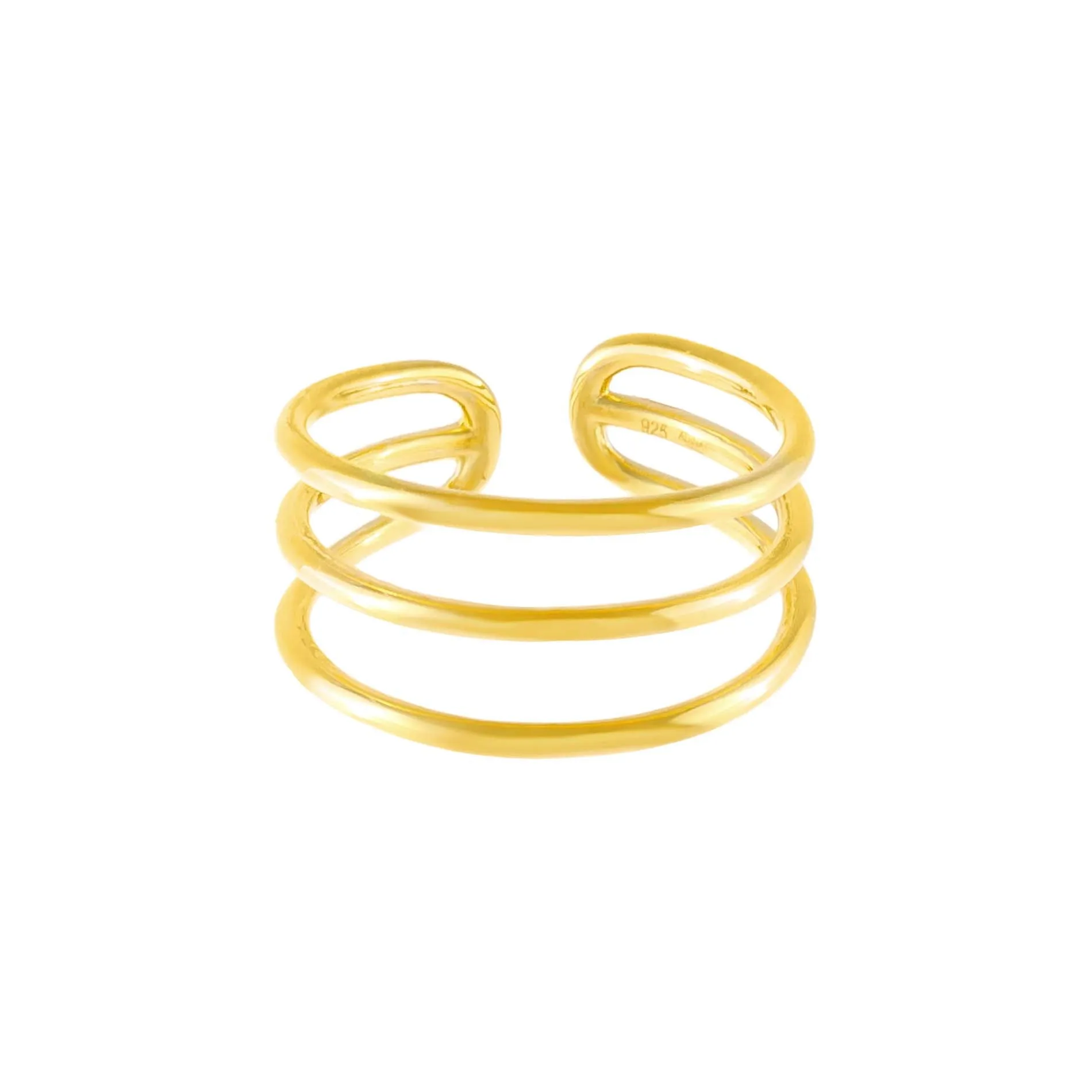 Thin Triple Row Adjustable Ring sold by Adina Eden's product image thumbnail 3