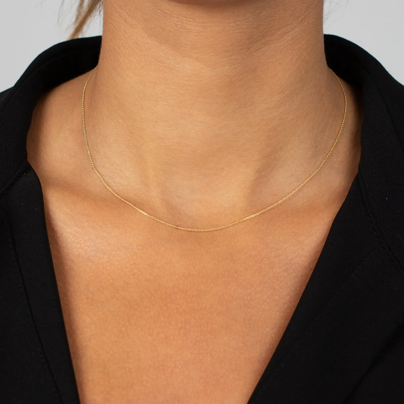 Double Cable Link Chain Necklace 14K sold by Adina Eden's product image thumbnail 3