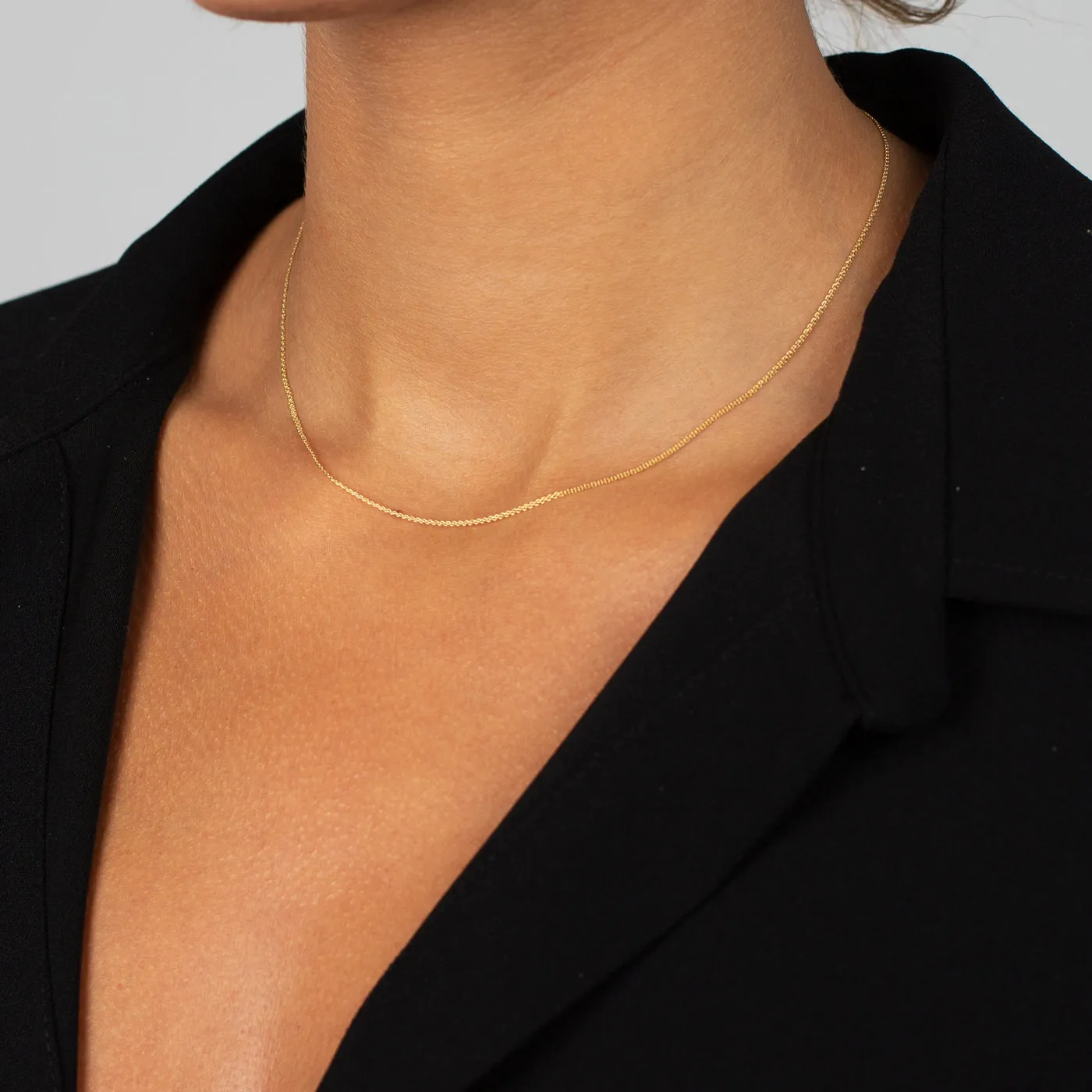 Double Cable Link Chain Necklace 14K sold by Adina Eden's product image thumbnail 2